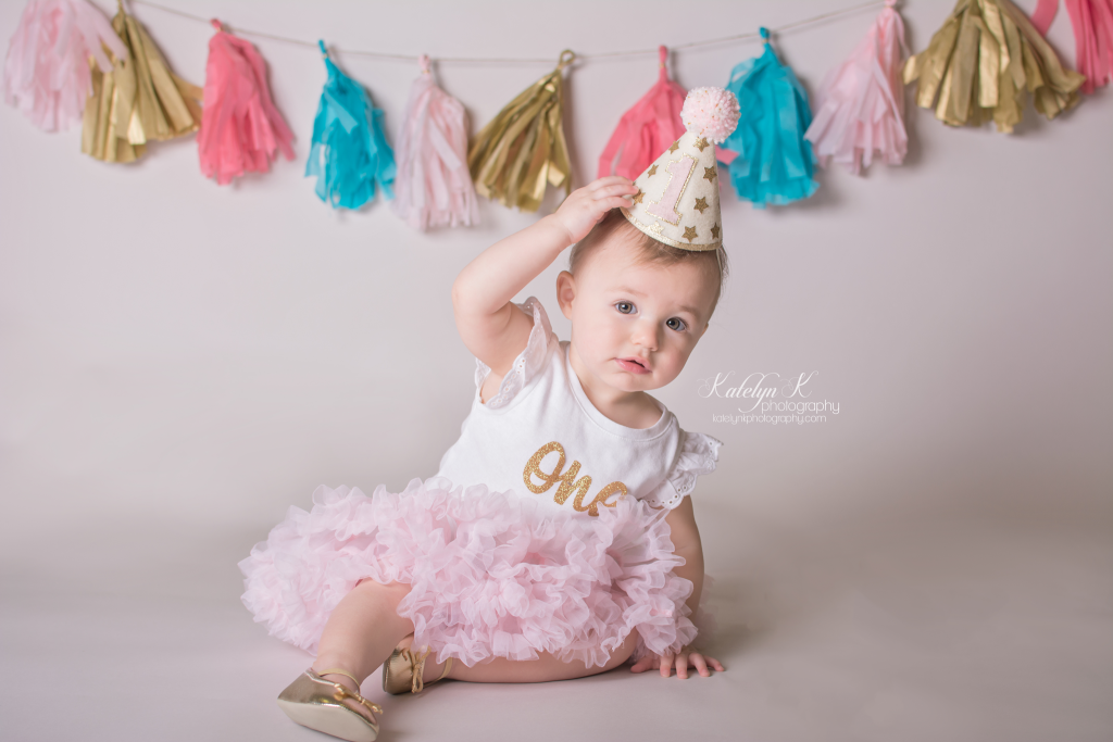 1st Birthday Pink Gold Katelyn K Photography